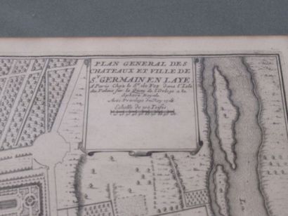 null Gravure ancienne, figurant le "Plan général des Château et ville de Saint Germain...