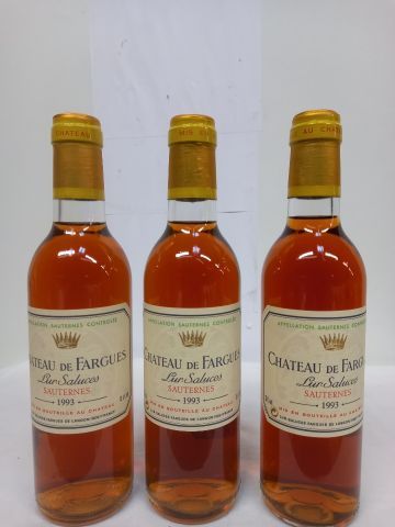 3 demi-bouteilles de Château de Fargues 1993...