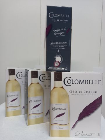 null 4 Cubis de 3L de vin Blanc Côtes de Gascogne Colombelle