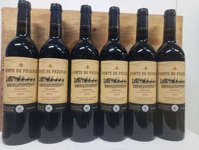 null 6 bouteilles de Graves Rouge 2015 Domaine du Comte de Prignac Grande réserve...