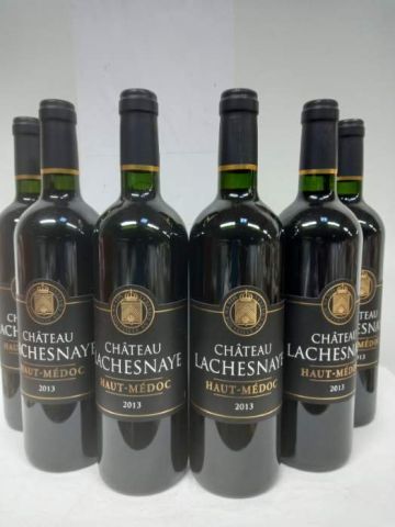 6 bouteilles de Haut Médoc 2013 Château Lachesnay...