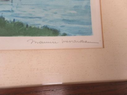 null MENARDEAU Maurice (1897-1977, nommé peintre de la Marine en 1936) "Paysage breton"...