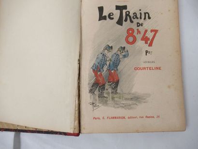 null Lot de 2 livres : Courteline, "Le train de 8h47", Flammarion (usures)/ Verlaine,...