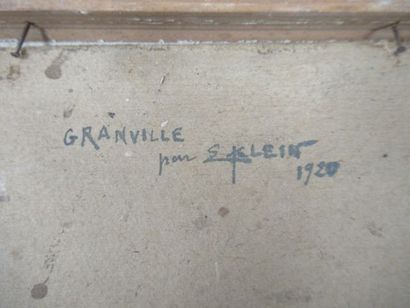 null S.KLEIN, "Grandville", lot comprenant une huile sur carton (19x24 cm) et une...