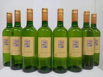 null 8 bouteilles de Côtes de Gascogne Le Castelot 2019 Blanc sec Le Plamont