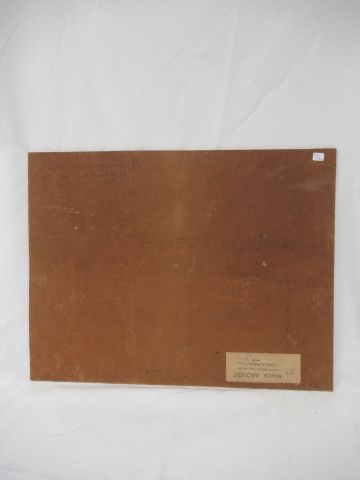 null MARCEL ABOUGIT, "Paysage de Camargue", huile sur isorel, 50x65 cm.
