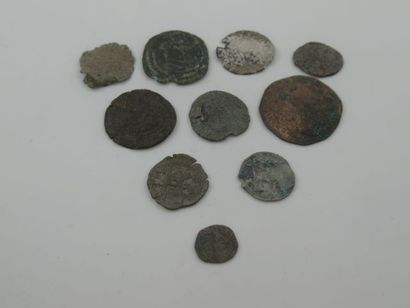 null Lot de pièces anciennes, XIIIe-XVIe siècles.