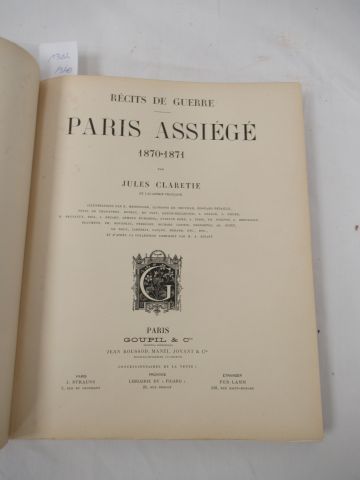 null Jules Claretie, "Paris assiégé", Goupil.