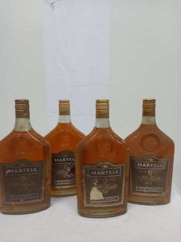 null 4 Vieilles Bouteilles Fine Cognac VS Martell 500ml des années 60/70, 40 vol