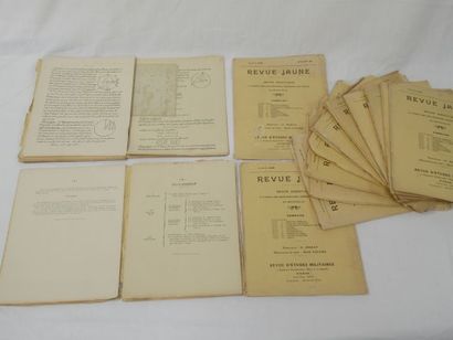 null Lot de revues "La Revue jaune" (études militaires). Circa 1935. (environ 18)...
