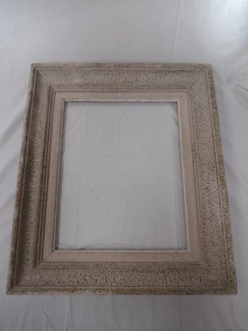 Cadre en bois laqué blanc, 49 x 57 cm (intérieur...