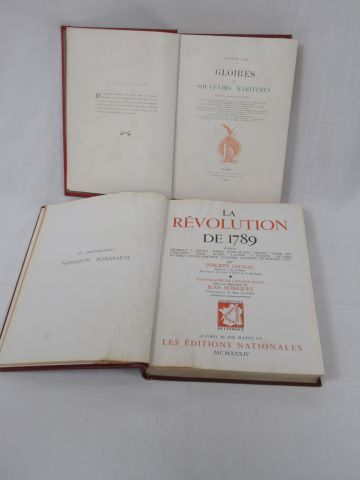 null Lot de deux livres "La Révolution de 1789" - "Gloire et souvenirs maritimes"...