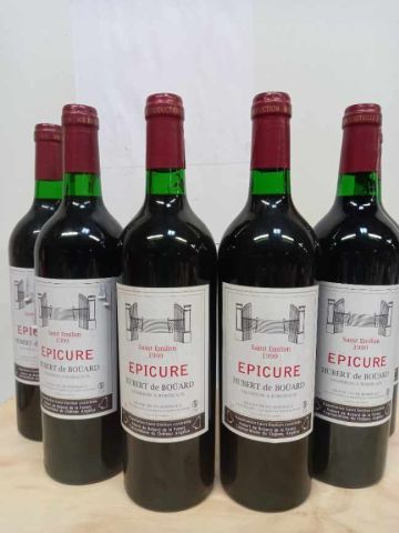 null 6 bouteilles de Saint Emilion 1999 L'Epicure du Comte de Hubert Du Boüard copropriétaire...