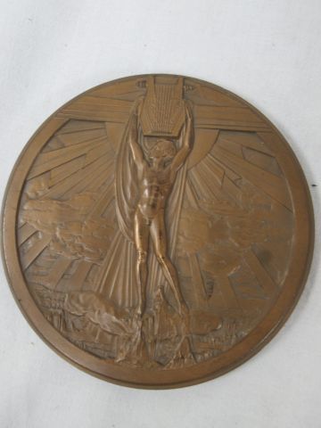 Importante médaille en bronze figurant Richard...