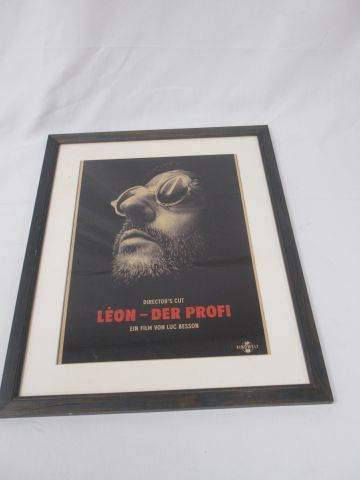 null Affiche "Léon - Der Profi". Encadrée sous verre. 53 x 44 cm