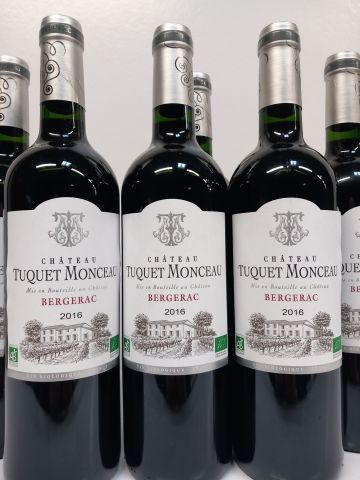 null 12 bouteilles de: Château Tuquet Monceaux 2016 Bergerac Mise au Château propriétaire...