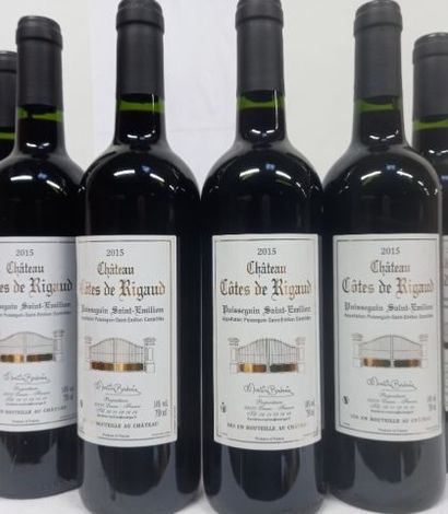 null 12 bottles of Puisseguin Saint Emilion 2015 Château Côtes de Rigaud Domaine...