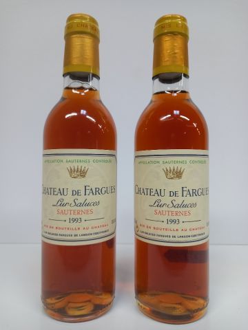 null 2 half bottles of Sauternes 1993 Château de Fargues Luc Saluces 37,50cl
