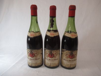 null 3 bottles of Morey Saint-Denis, André Reynaud, 1959 (B, deposit)