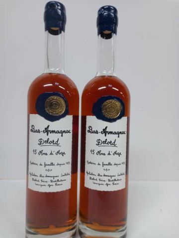 null 2 Bottles 70cl of Bas-Armagnac 15 years old Family Delord 40 % vol