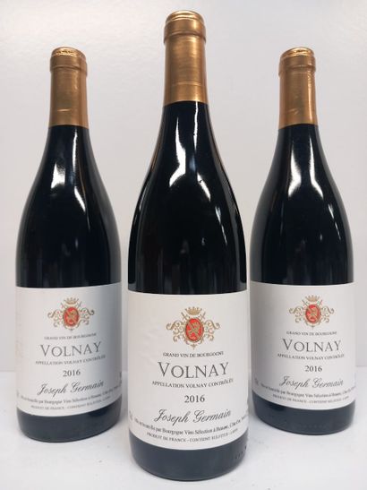 null 3 bouteilles de Volnay 2016 Grand Vin de Bourgogne Joseph Germain