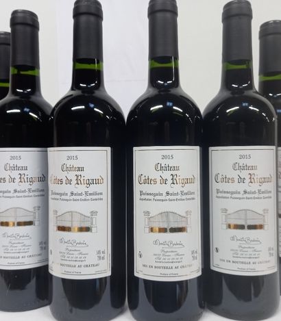 null 12 bouteilles de Puisseguin Saint Emilion 2015 Château Côtes de Rigaud Domaine...