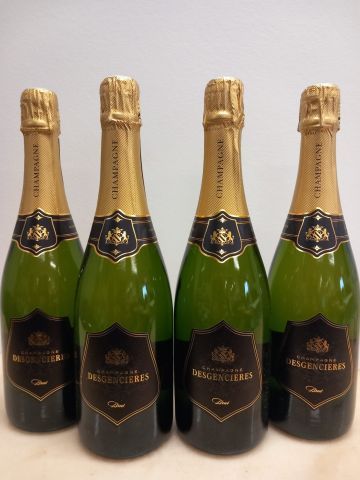 null 4 bouteilles de Champagne Desgencières Grand Brut propriétaire récoltant Réserve...