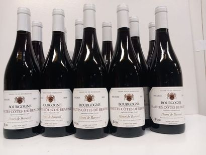 null 12 bouteilles de Bourgogne Haute de Beaune récolte 2019 Henri de Bareuil