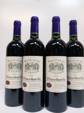 4 bouteilles de Saint Emilion Grand Cru 2012...