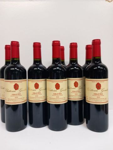 8 bouteilles de Graves Rouge 2020 Château...