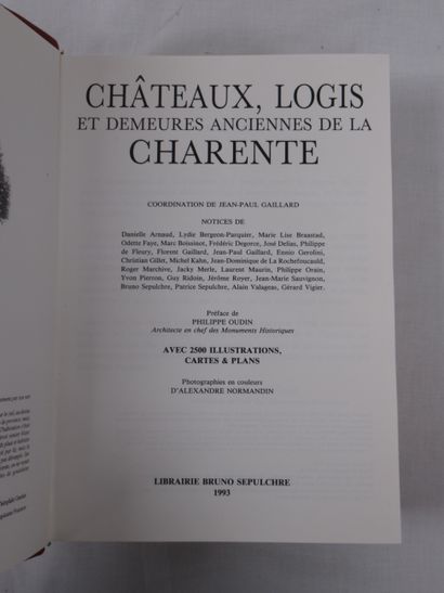 null "Châteaux, logis et demeures anciennes de la Charente". Bruno Sepulchre. 19...