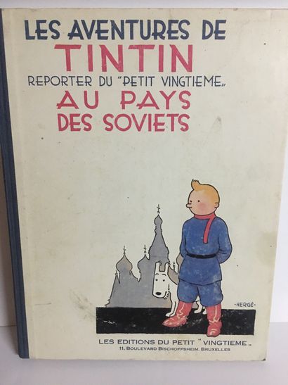 null Hergé Album « Tintin au pays des soviets » en noir et blanc, réédition Casterman,...