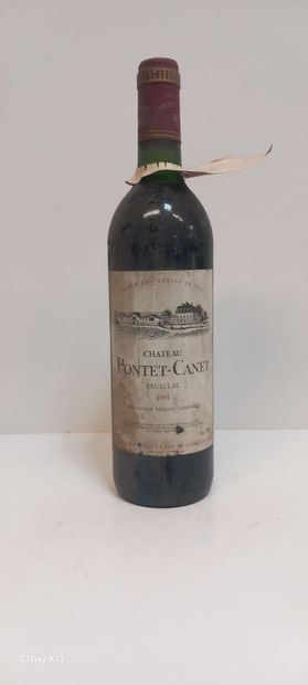 Bouteille de Château Pontet- Canet 1991 5ème...