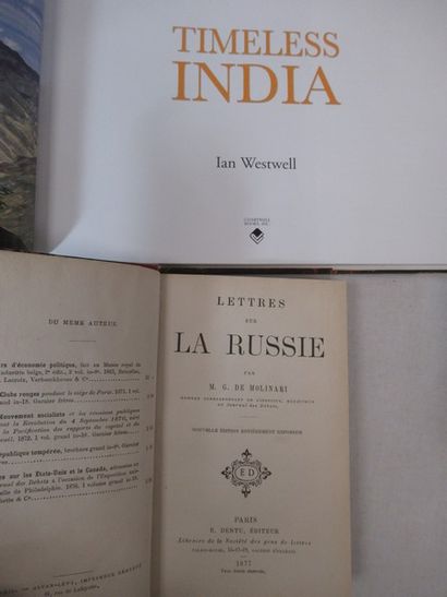 null Lot de 3 livres sur les voyages "l'Italie illustrée", "timeless india" et "lettres...