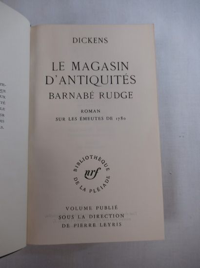 null LA PLEIADE, DICKENS "Le Magasin d'Antiquité-Bernabé Rudge" 1962