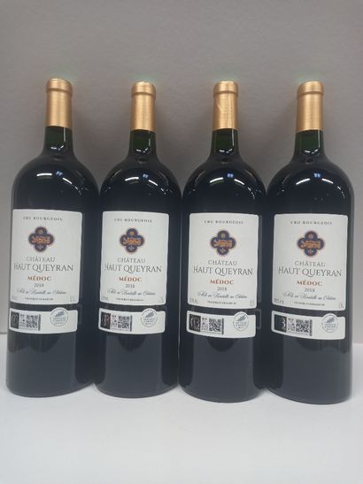 null 4 Magnums Château Haut Queyran Cru Bourgeois de Médoc 2018 Médaillé d'Argent...