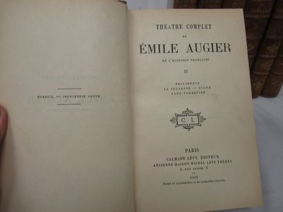null Emile AUGIER "Théâtre complet" 1889. Tirage sur papier Japon, numéroté. 7 t...