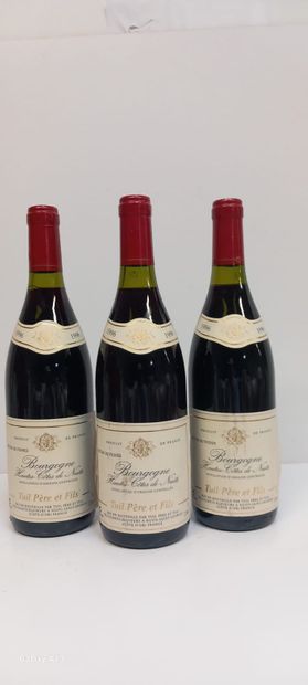 3 bouteilles de Hautes Côtes de Nuits 1996...