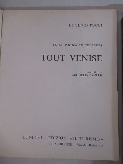 null Lot de 2 livres sur le thème de Venise : "Tout Venise" (Bonech), "Venise que...