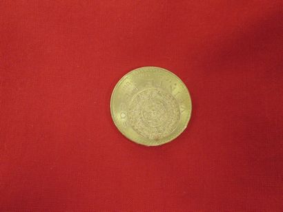 20 pesos yellow gold coin. Weight: 16.70...