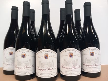 9 bouteilles de Bourgogne Pinot Noir 2020...