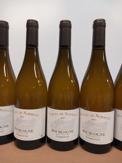 9 bouteilles de Bourgogne Blanc 2021 Chardonnay...