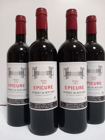 4 bouteilles de Epicure Médoc 2000 Grand...