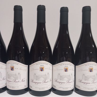 12 bouteilles de Bourgogne Pinot Noir 2020...