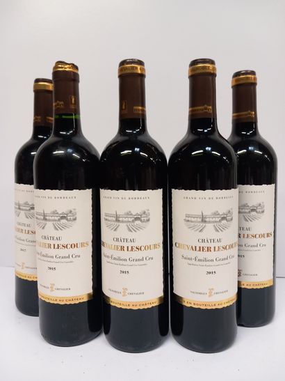 5 bouteilles de Saint Emilion Grand Cru Château...