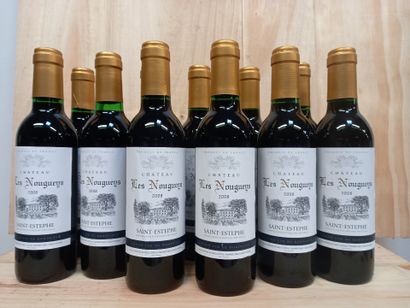 12 demi-bouteilles de Saint Estèphe Château...