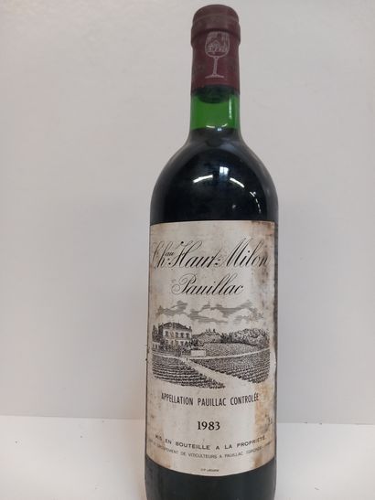 null Bottle of Château Haut-Milon Pauillac 1983 (stained label)