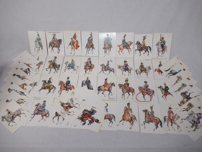 null Lot of modern postcards of 18th and 19th century European cavalry. Approx. ...