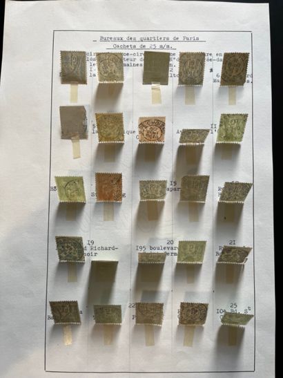 null Lot of antique stamps classified according to "Bureaux de Quartiers de Paris.
Stamps...