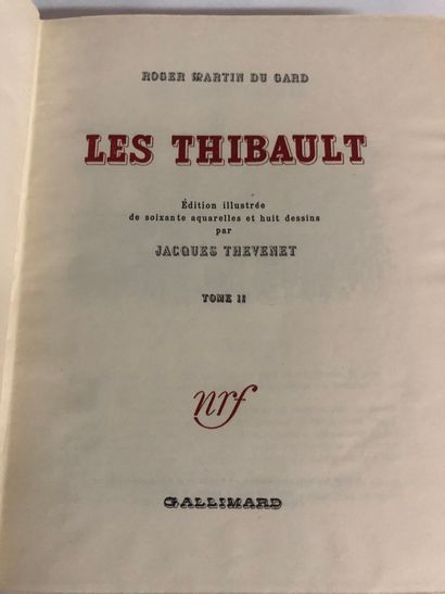 null Roger Martin du Gard "LES THIBAULT" Illustrated edition by J. Thévenet in two...